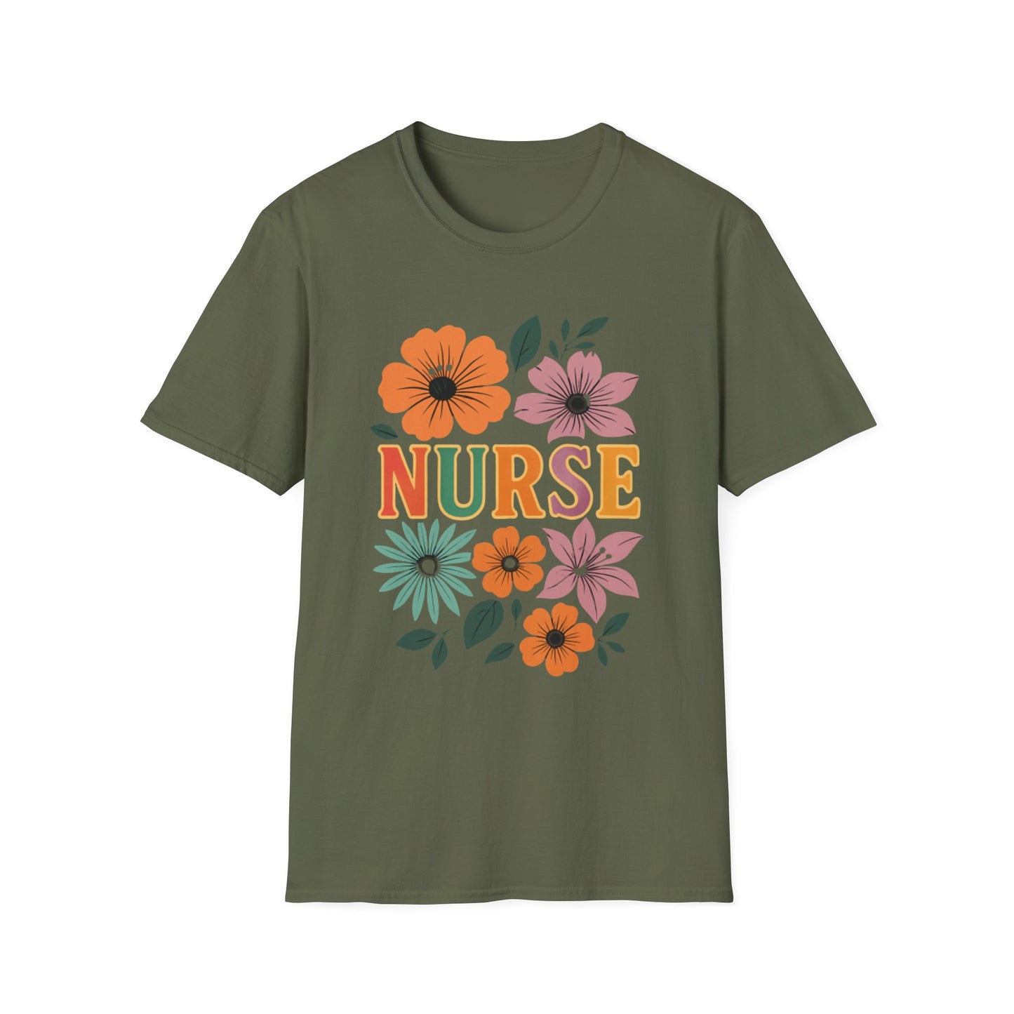 Floral Nurse T-Shirt