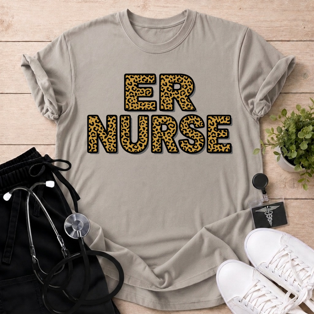 Leopard ER Nurse T-Shirt