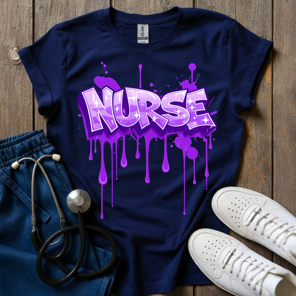 Purple Splash Nurse T-Shirt
