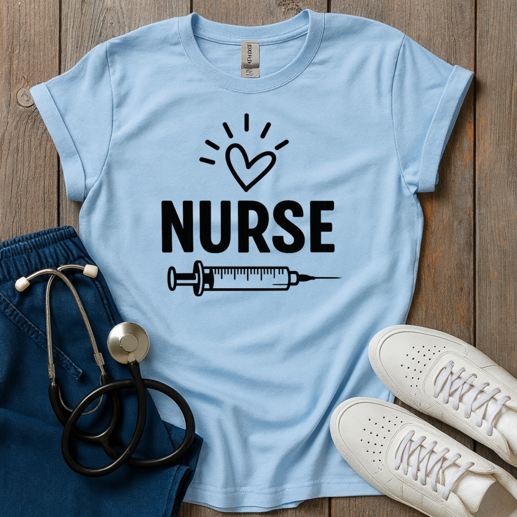 Heart Nurse Syringe T-Shirt