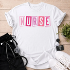 Pink Nurse Grid T-Shirt