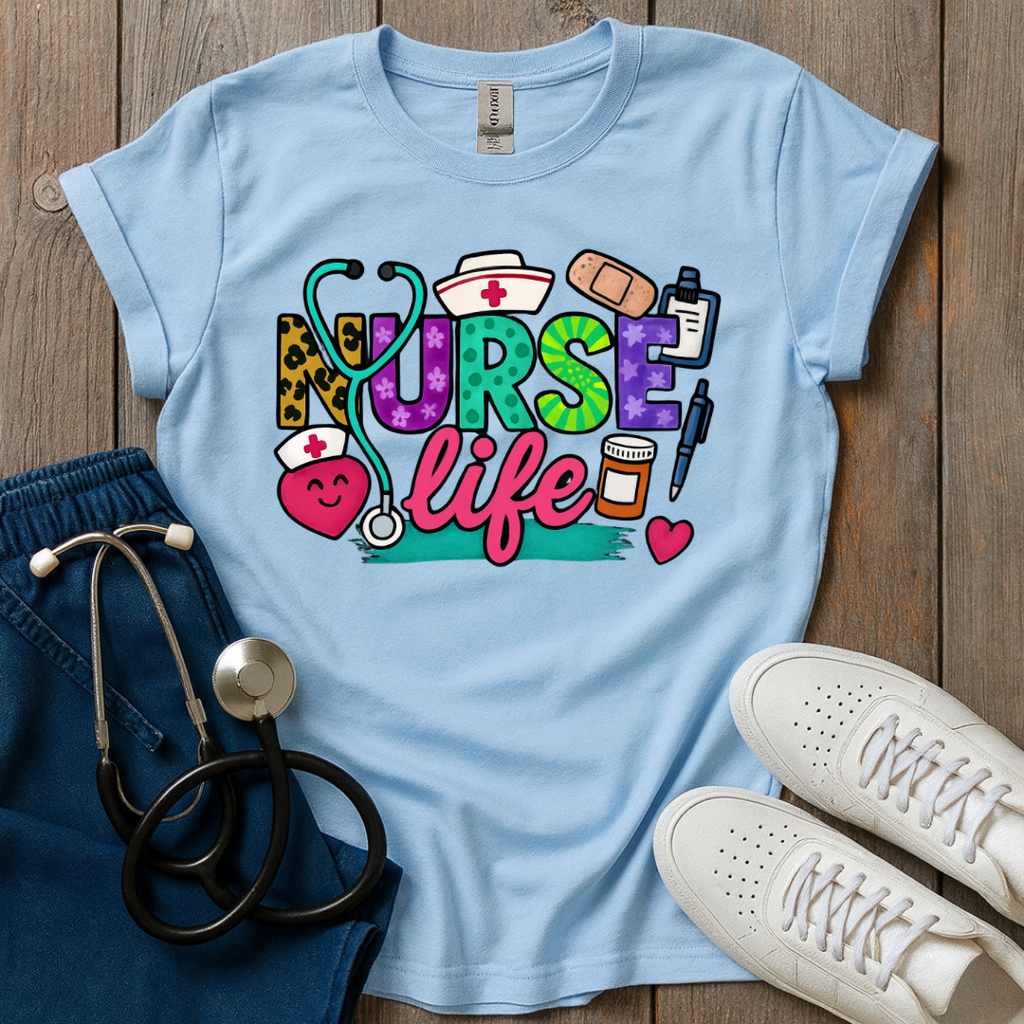 Colorful Nurse Life T-Shirt