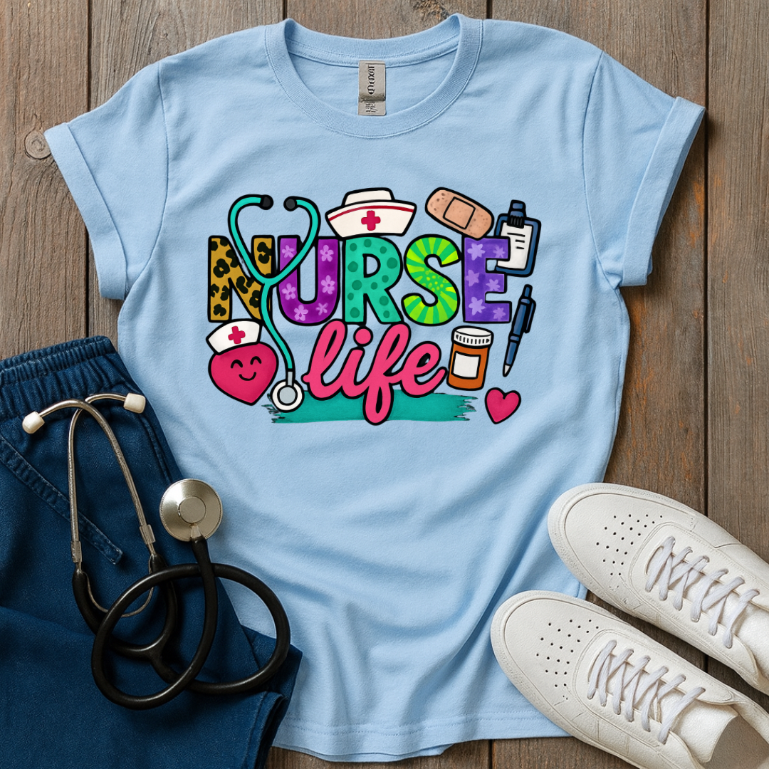 Colorful Nurse Life T-Shirt