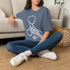Skeleton Hand Stethoscope T-Shirt