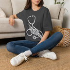 Skeleton Hand Stethoscope T-Shirt
