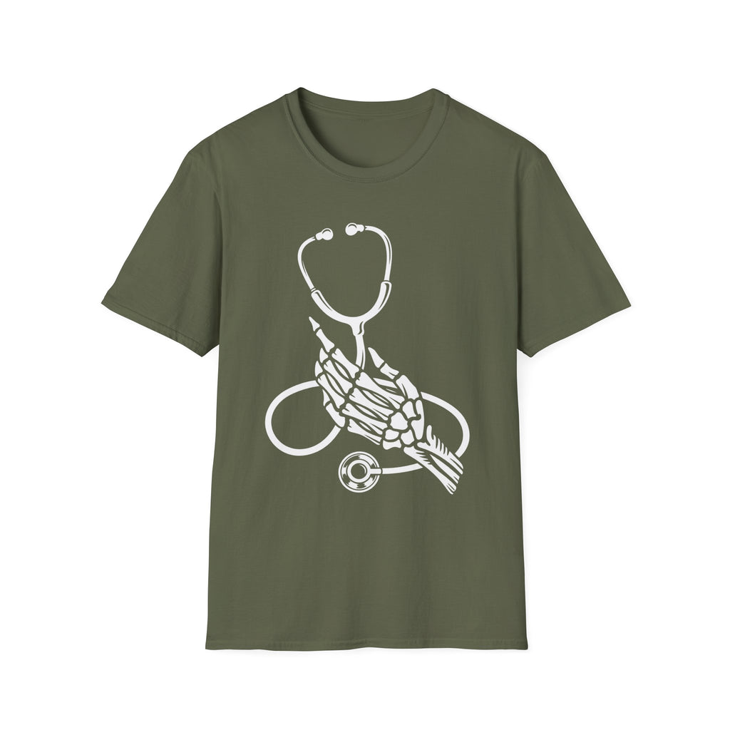 Skeleton Hand Stethoscope T-Shirt