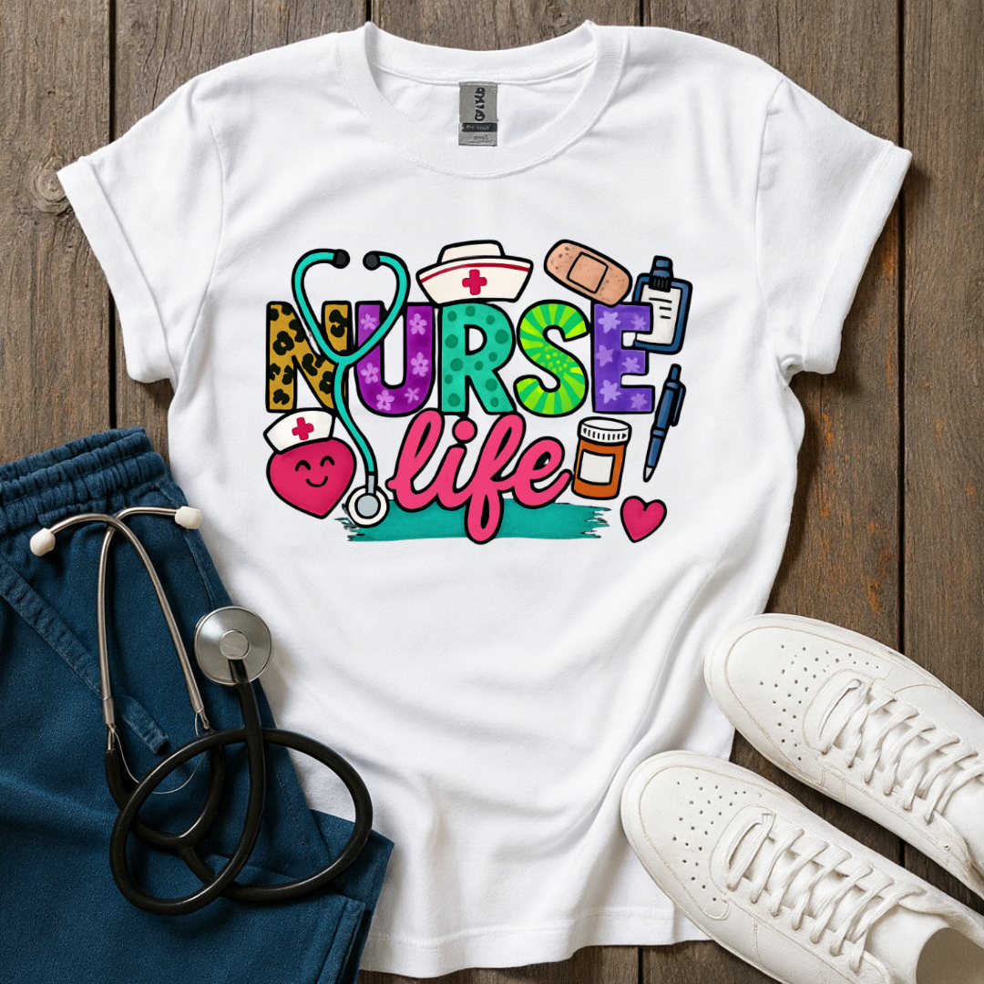 Colorful Nurse Life T-Shirt