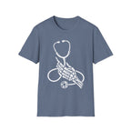 Skeleton Hand Stethoscope T-Shirt