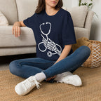 Skeleton Hand Stethoscope T-Shirt