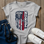 Vintage Nurse American Flag T-Shirt