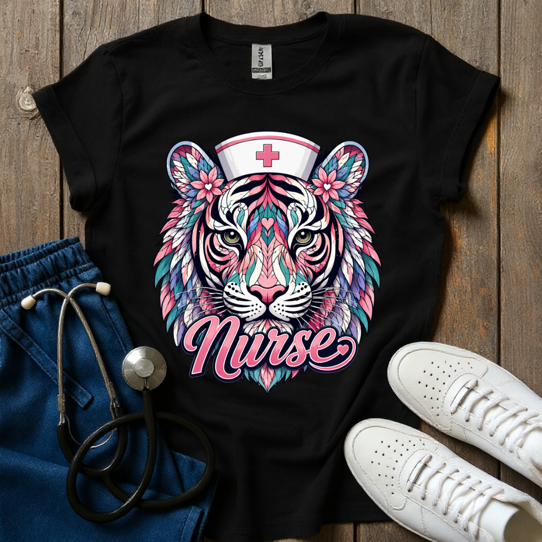 Boho Tiger Nurse T-Shirt