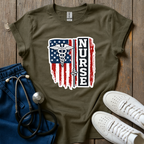 Nurse Freedom Flag T-Shirt