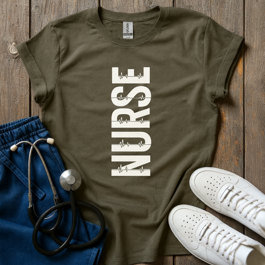 Vertical Nurse Heartbeat T-Shirt