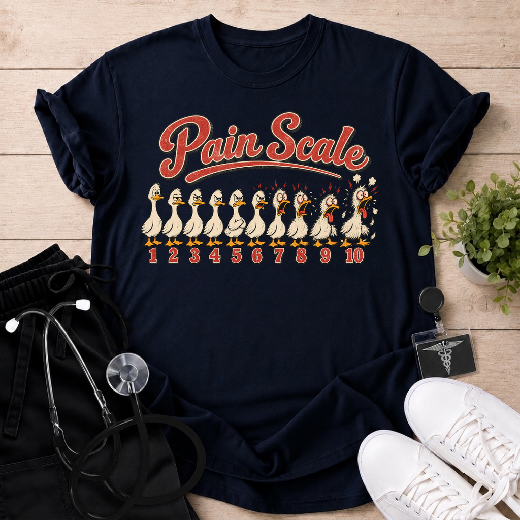Pain Scale Duck Edition T-Shirt