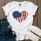 Heart Nurse Flag T-Shirt