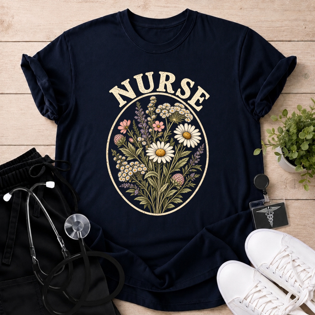 Wildflower Nurse T‑Shirt