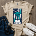 ICU Nurse Flag T-Shirt