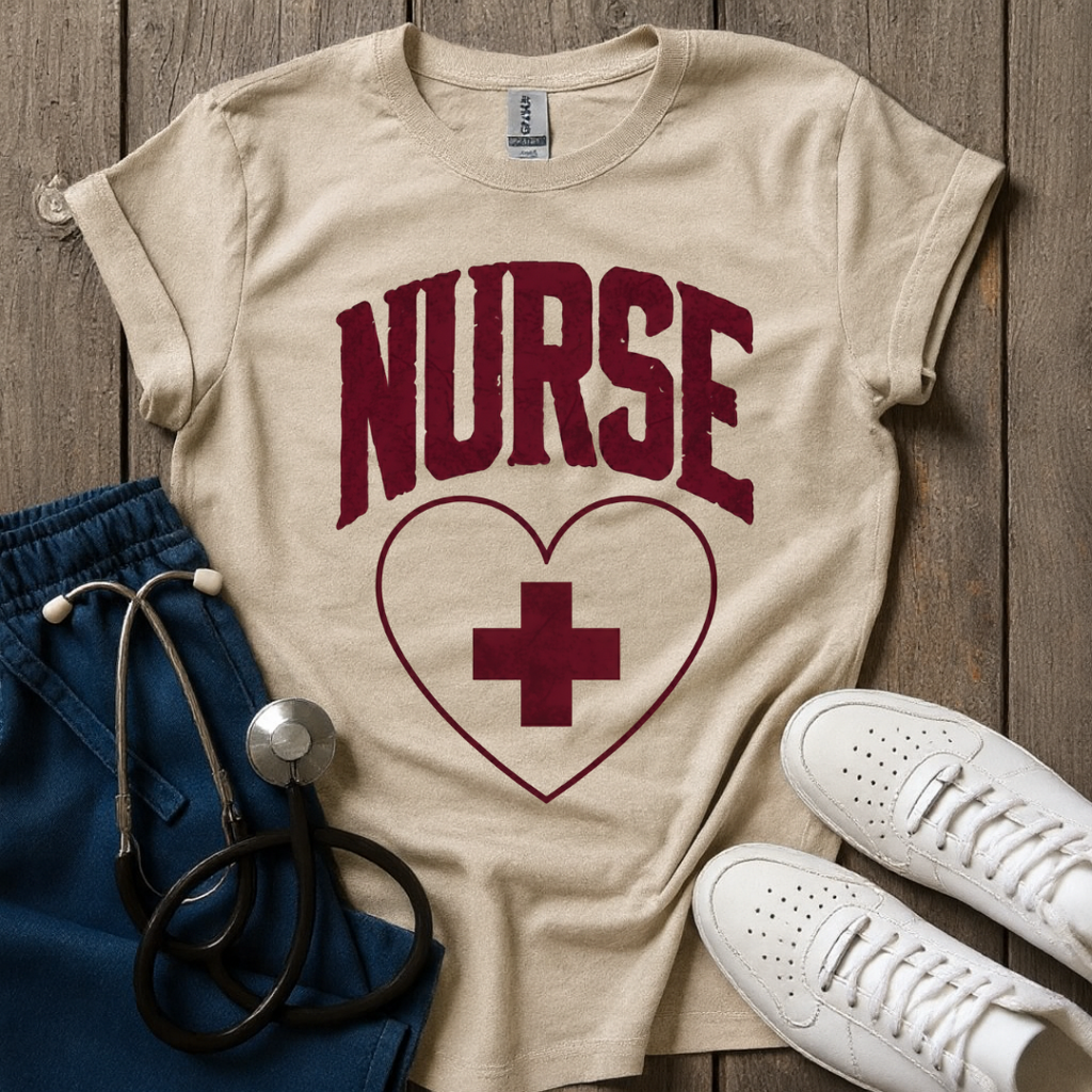Nurse Heart Cross T-Shirt
