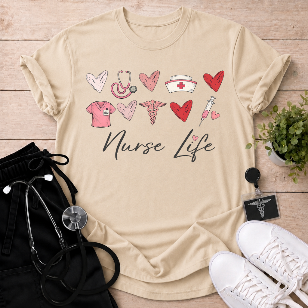 Nurse Life Icons T-Shirt