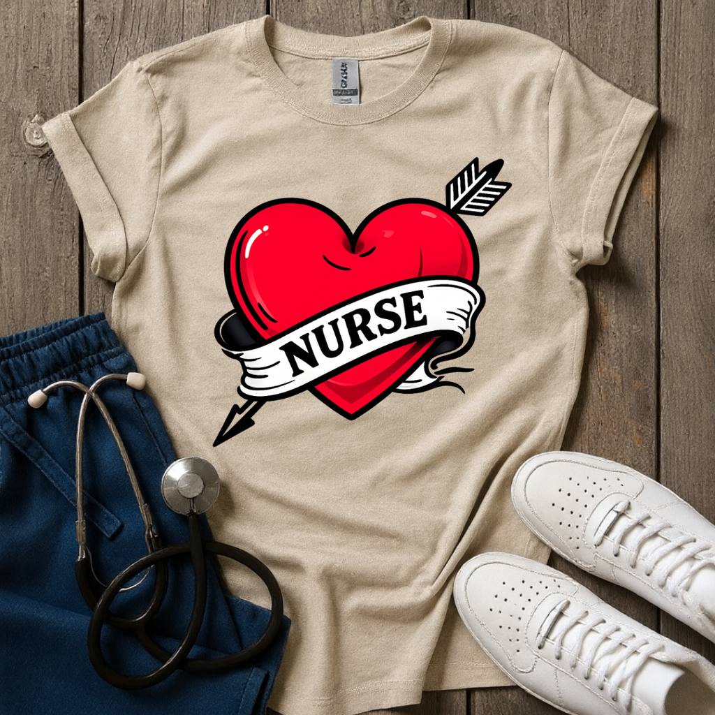 Nurse Arrow Heart T-Shirt