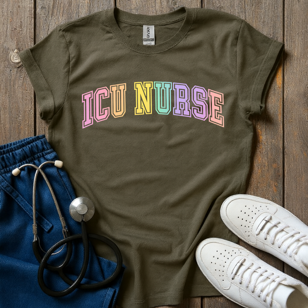 Pastel ICU Nurse T-Shirt