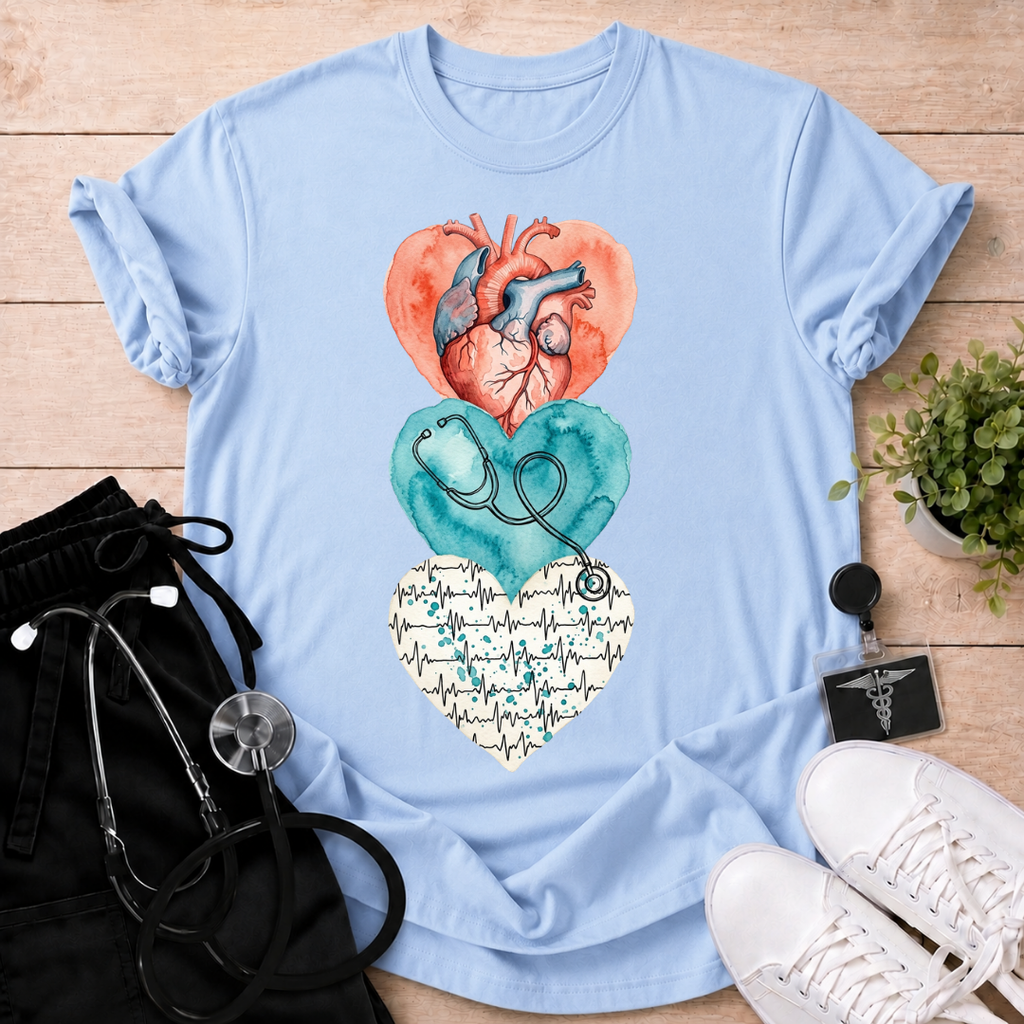 Watercolor Heart Trio T-Shirt
