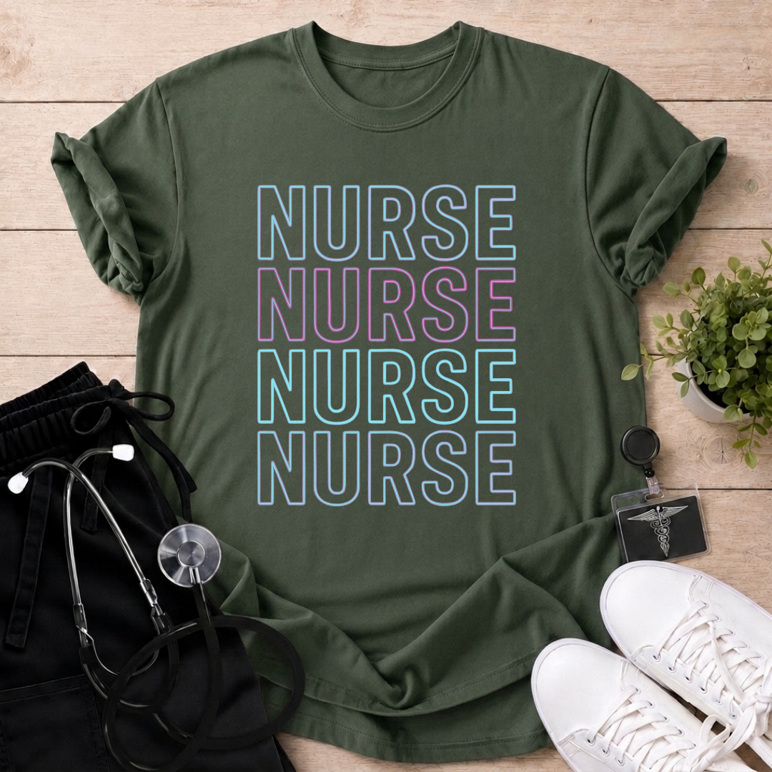 Neon Nurse Stack T-Shirt