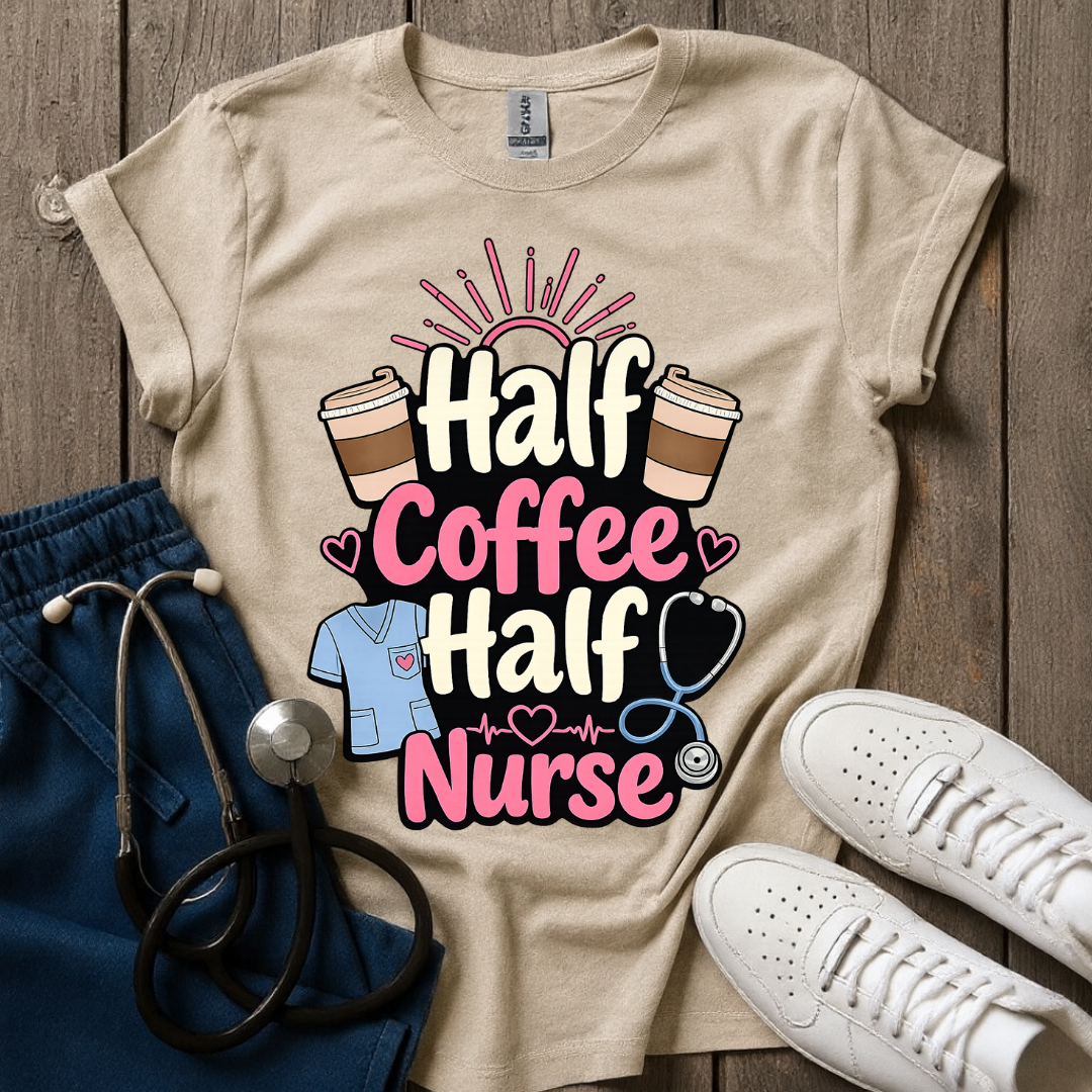 Half Coffee Half Nurse T-Shirt