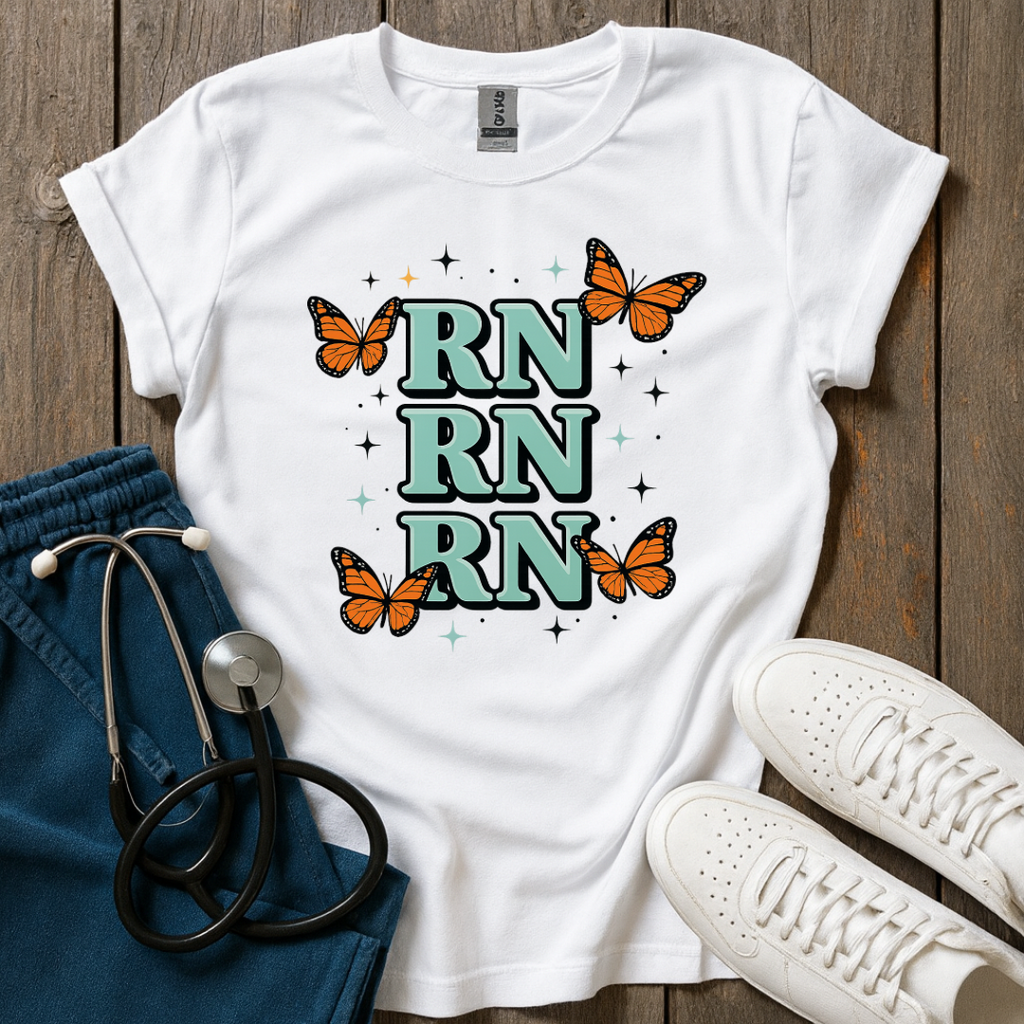 RN And Butterflies T-Shirt