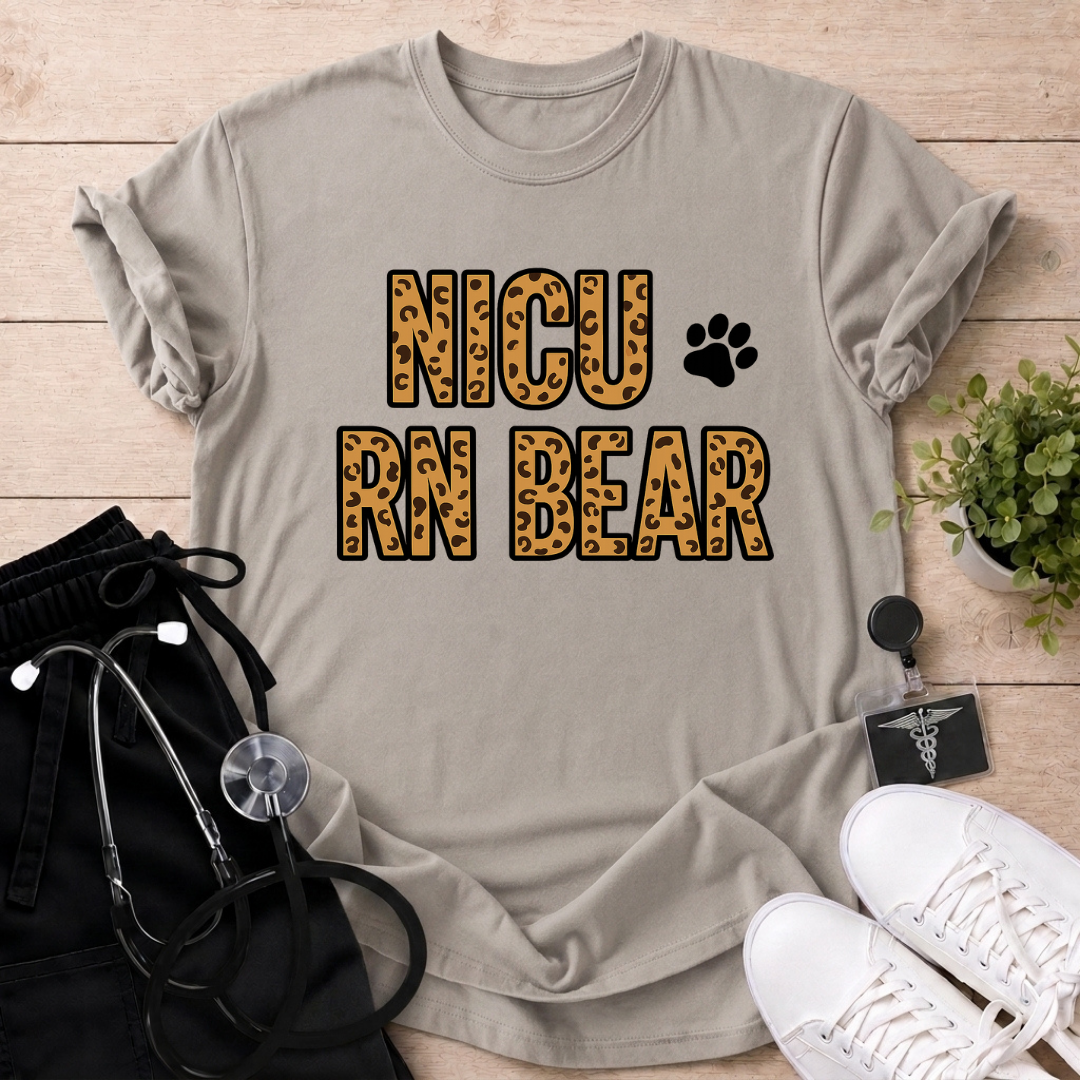 NICU RN Bear T-Shirt