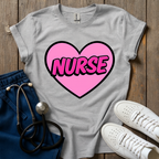 Pink Nurse Heart T-Shirt