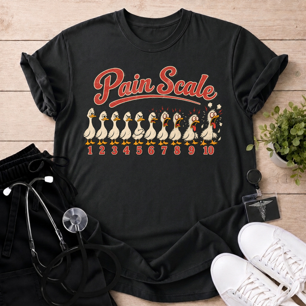 Pain Scale Duck Edition T-Shirt