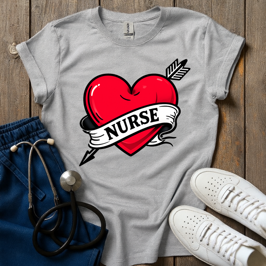 Nurse Arrow Heart T-Shirt