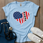 Heart Nurse Flag T-Shirt