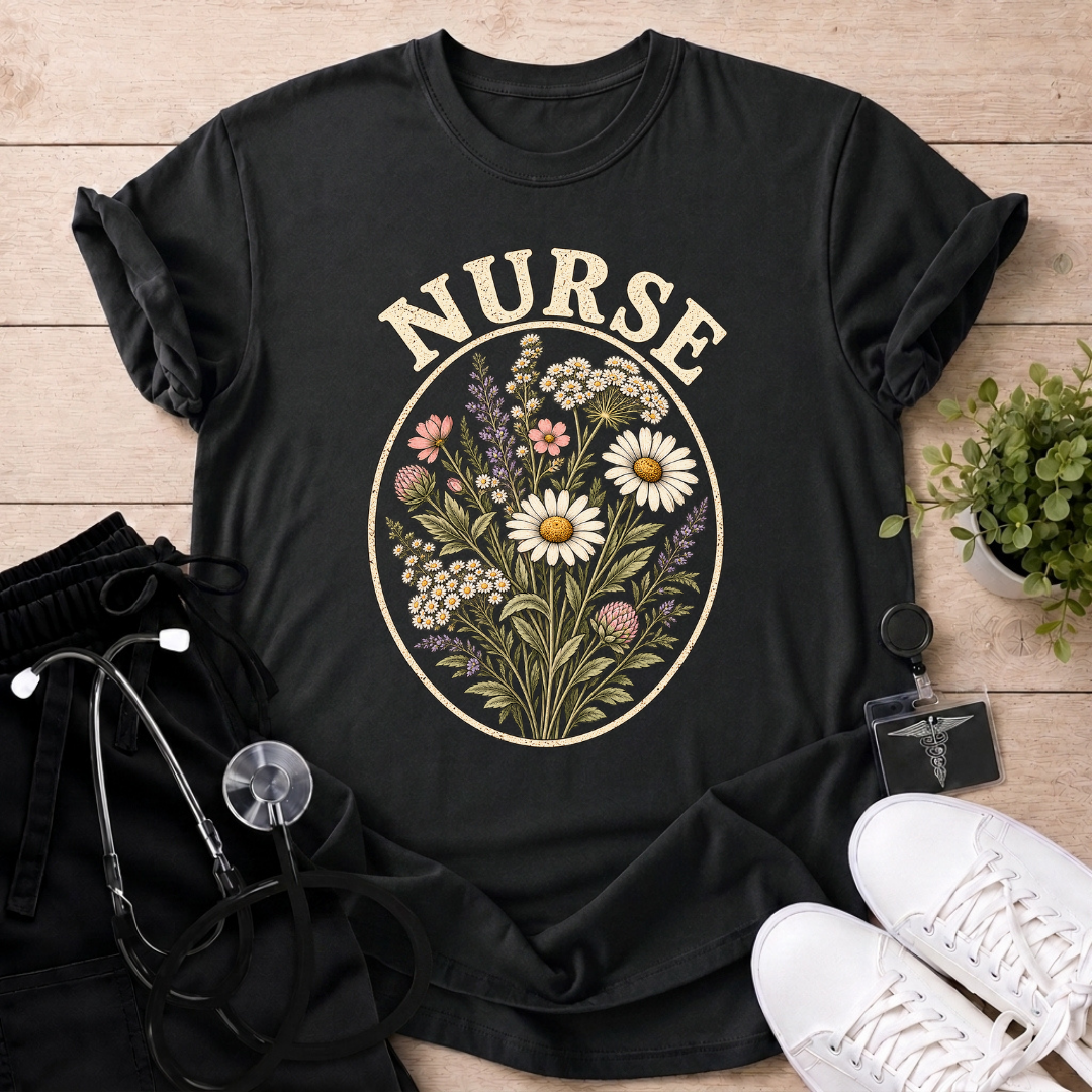 Wildflower Nurse T‑Shirt