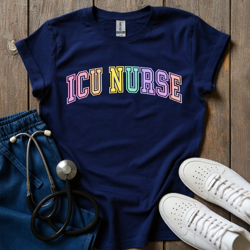 Pastel ICU Nurse T-Shirt