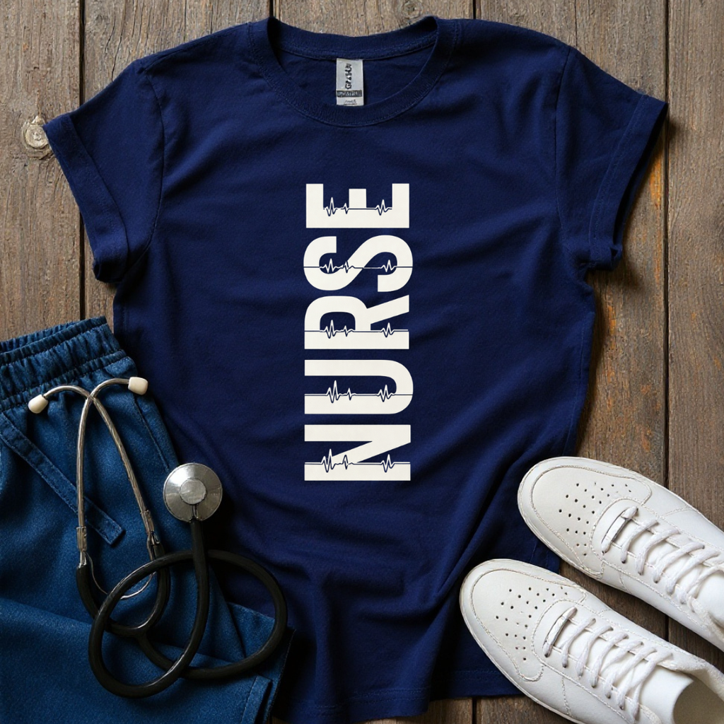 Vertical Nurse Heartbeat T-Shirt