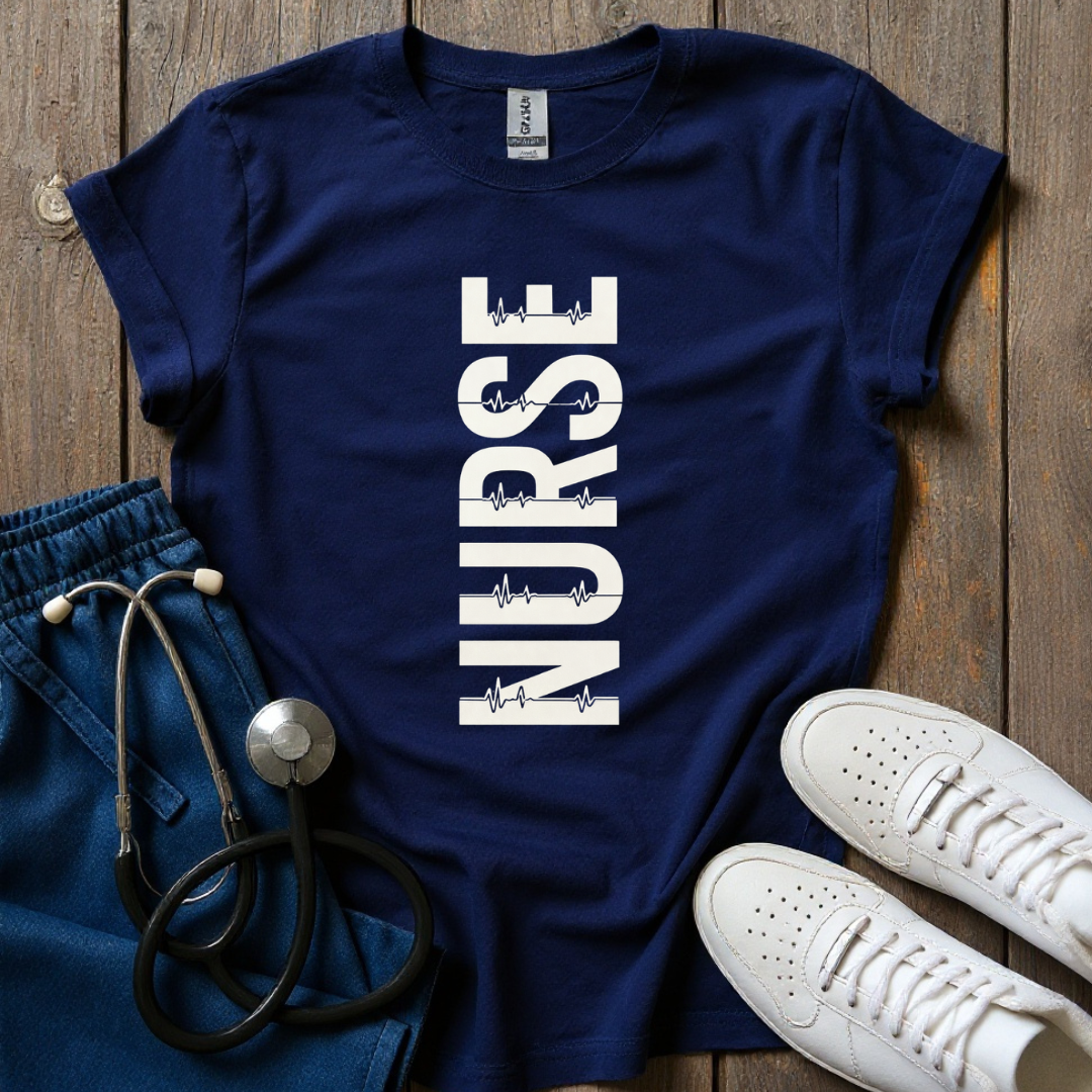 Vertical Nurse Heartbeat T-Shirt