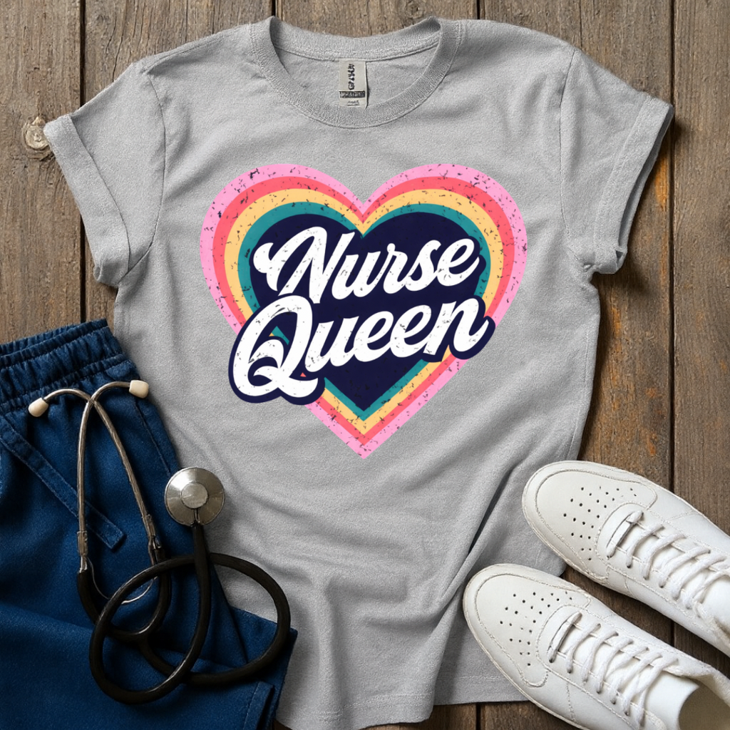 Heart Nurse Queen T-Shirt