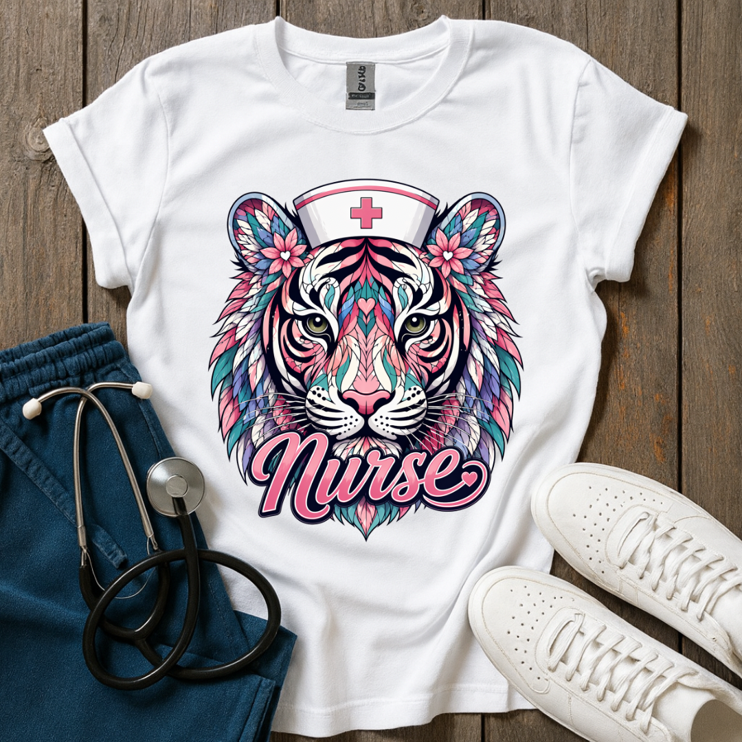 Boho Tiger Nurse T-Shirt
