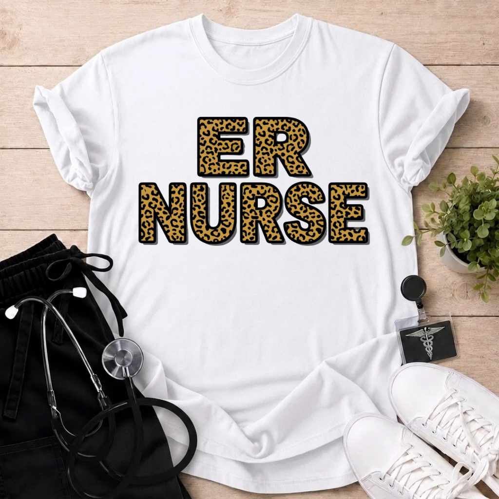 Leopard ER Nurse T-Shirt