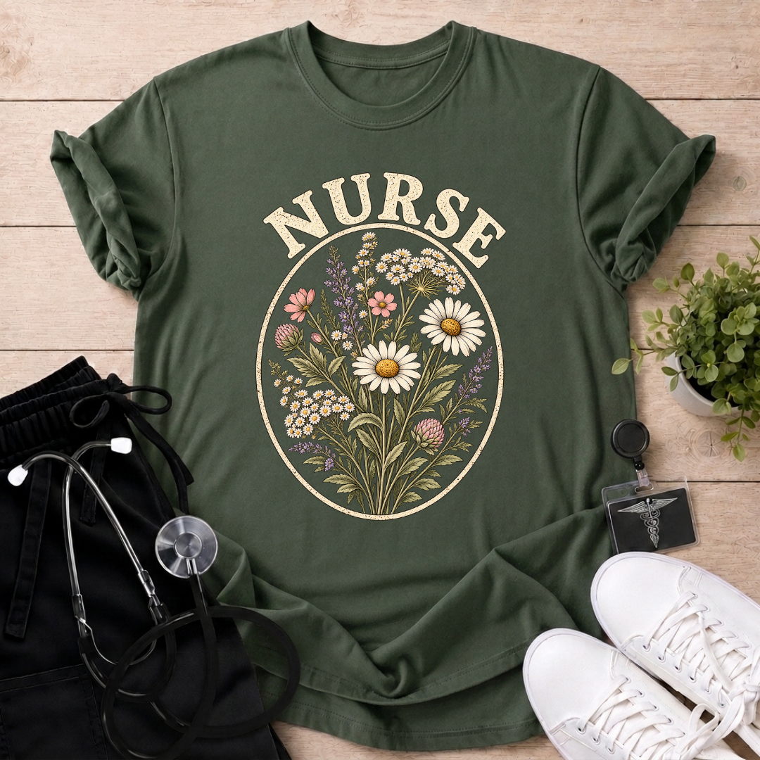 Wildflower Nurse T‑Shirt