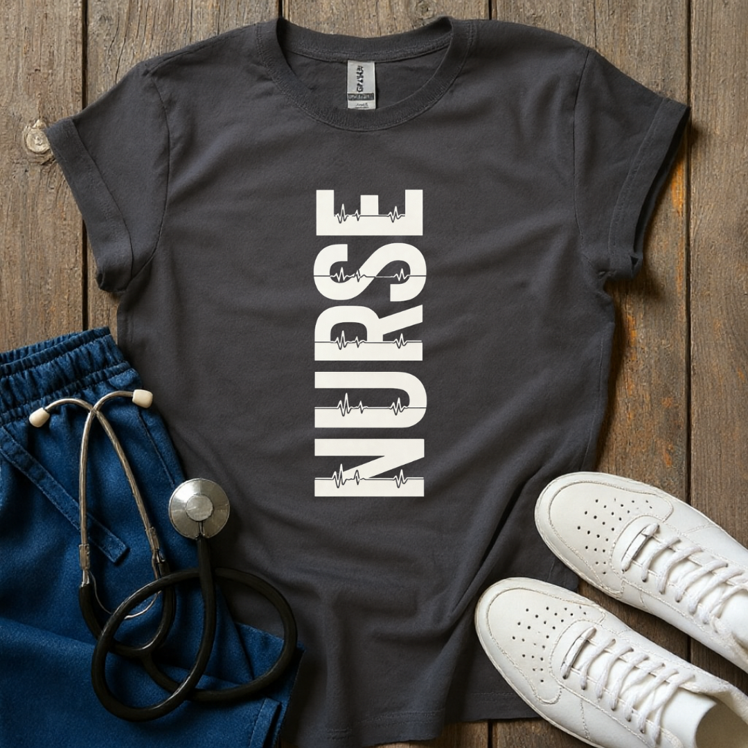 Vertical Nurse Heartbeat T-Shirt