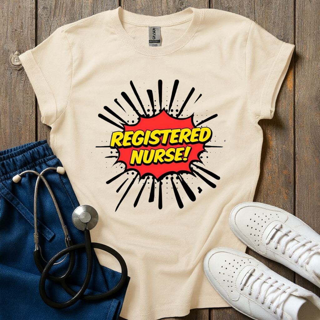 Comic Registered Nurse T-Shirt