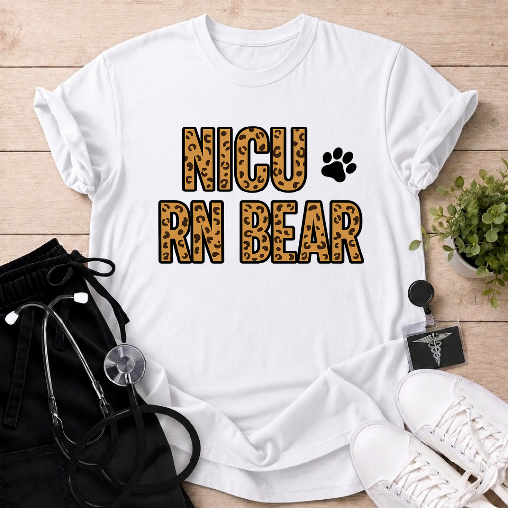 NICU RN Bear T-Shirt
