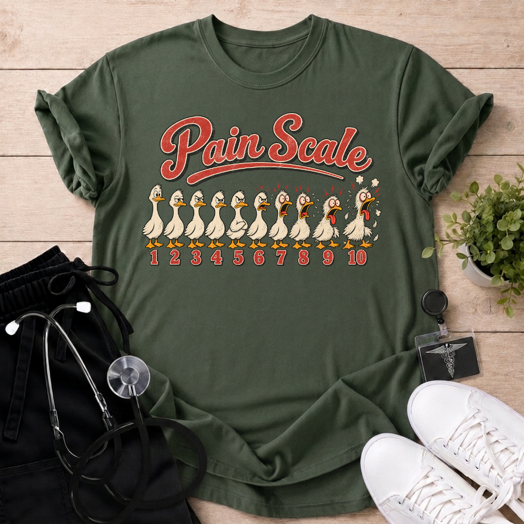 Pain Scale Duck Edition T-Shirt