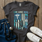 American Teal Nurse Graphic T-Shirt