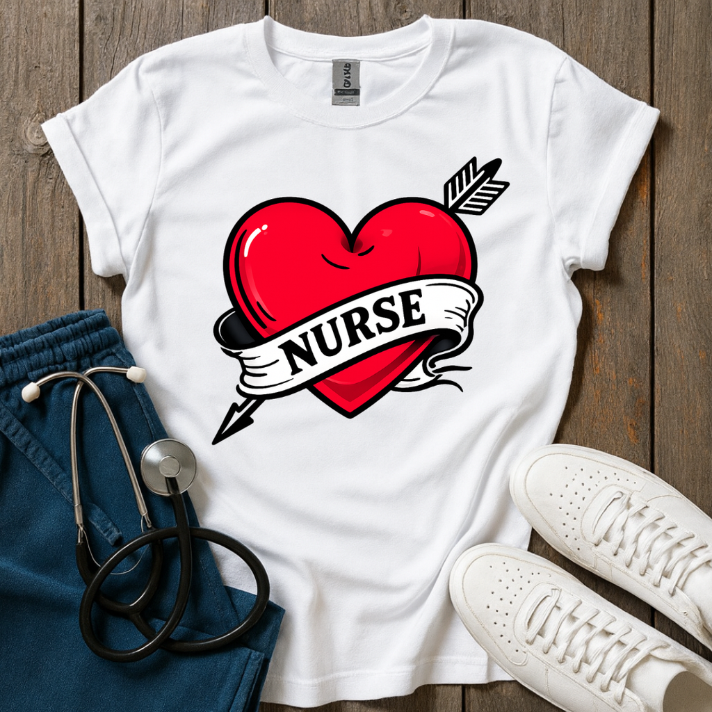 Nurse Arrow Heart T-Shirt
