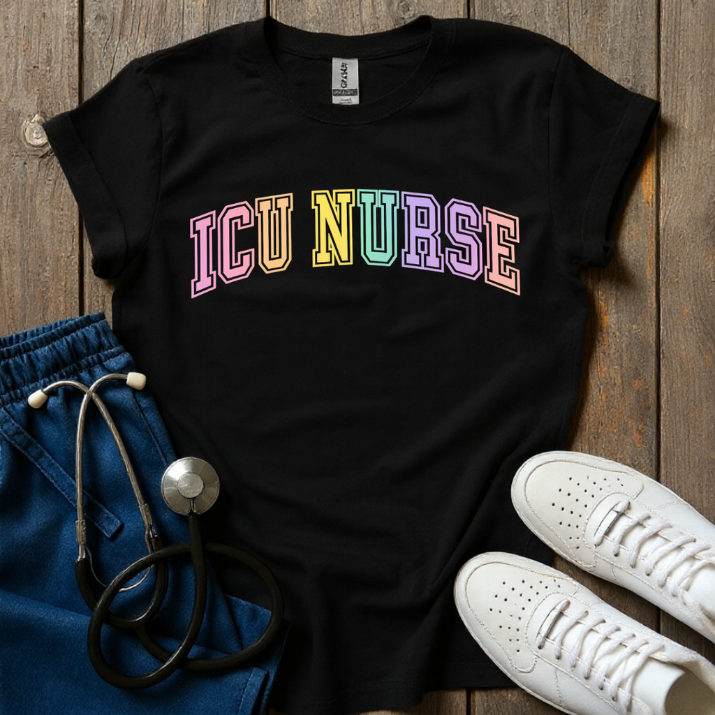 Pastel ICU Nurse T-Shirt