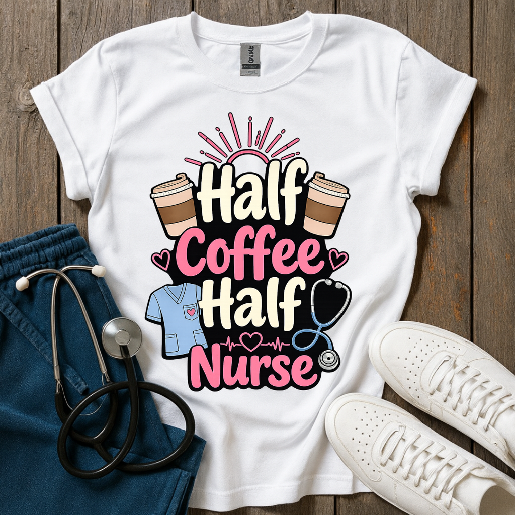 Half Coffee Half Nurse T-Shirt